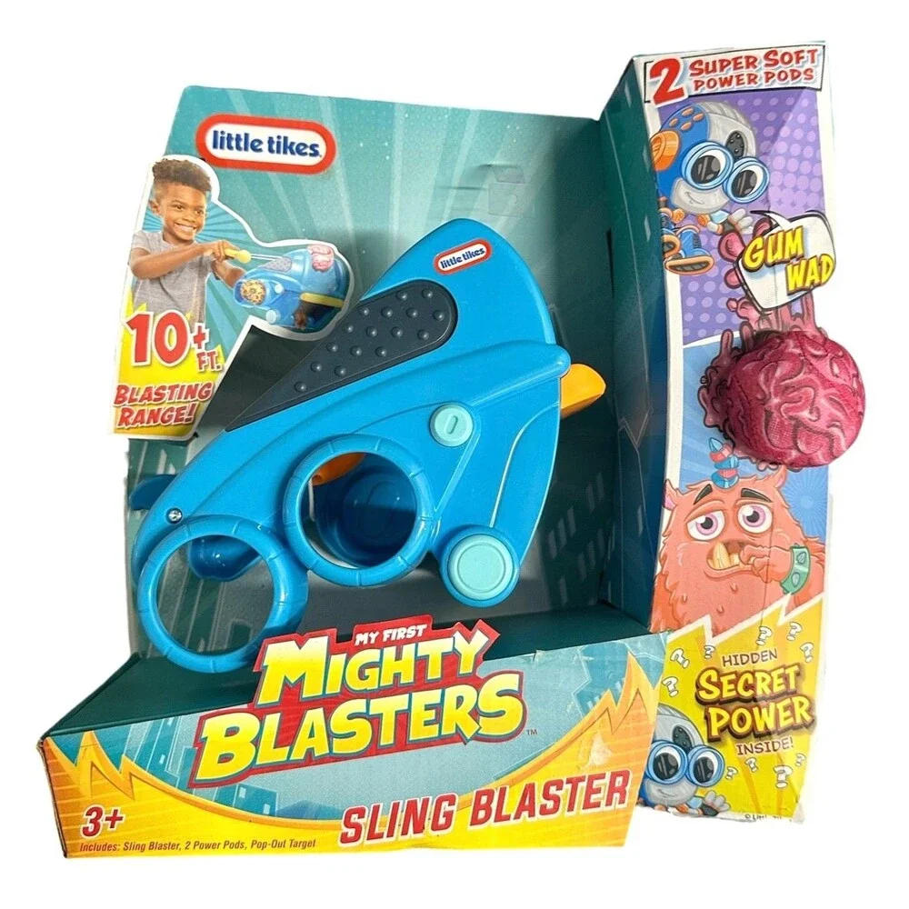 Little Tikes Mighty Blasters Sling Blaster Toy Wrist Launcher w/ 2 Soft Power 3+
